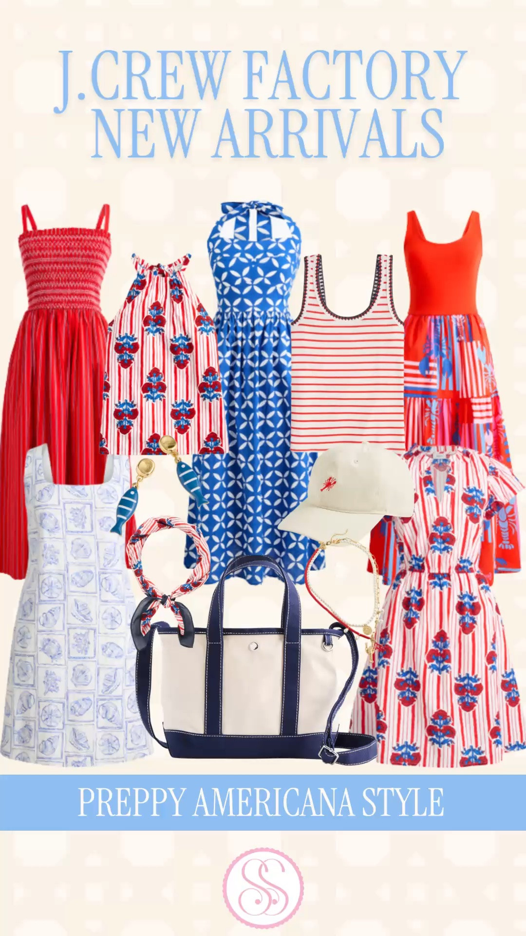 J.Crew Factory new arrivals | Americana style | Fourth of July outfit | preppy summer outfits | vacation outfits

J.Crew Factory just dropped the preppy Americana summer edit, and the cherry on top is that the new arrivals are already on sale.

Even better: use code LOBSTER for an extra 20% off orders over $125.

This is the cart you build now for the summer plans that need red, white, blue, polished, and easy: striped dresses, lobster prints, blue and white resort pieces, red summer dresses, Americana accessories, vacation outfits, beach outfits, travel outfits, Fourth of July outfits, date night outfits, summer brunch looks, and the kind of classic preppy pieces J.Crew Factory always does well.

The whole drop has that East Coast summer uniform feeling: coastal stripes, bright red, crisp navy, white cotton, nautical details, shell prints, lobster prints, easy dresses, tanks, skirts, bags, hats, and pieces that go from beach town shopping to patio dinner without needing a full outfit strategy.

This is where I’d start if your closet needs summer outfits that actually work together: one red dress, one blue-and-white dress, one striped top, one easy vacation bag, one accessory that makes everything feel styled. 

J.Crew Factory new arrivals, J.Crew Factory sale, J.Crew Factory summer, J.Crew Factory dress, Americana style, preppy Americana, Fourth of July outfit, 4th of July outfit women, red white and blue outfit, patriotic outfit women, summer outfits, summer style, vacation outfit, vacation outfits beach, beach vacation outfit, travel outfit, date night outfit, preppy summer outfit, coastal style, nautical outfit, lobster print, striped dress, summer dress, resort outfit, designer look for less

#AmericanaStyle #JCrew #JCrewFactory #FourthofJulyOutfit #LTKFindsUnder100 #PreppyStyle #LookForLess

#LTKWorkwear #LTKSeasonal #LTKSaleAlert