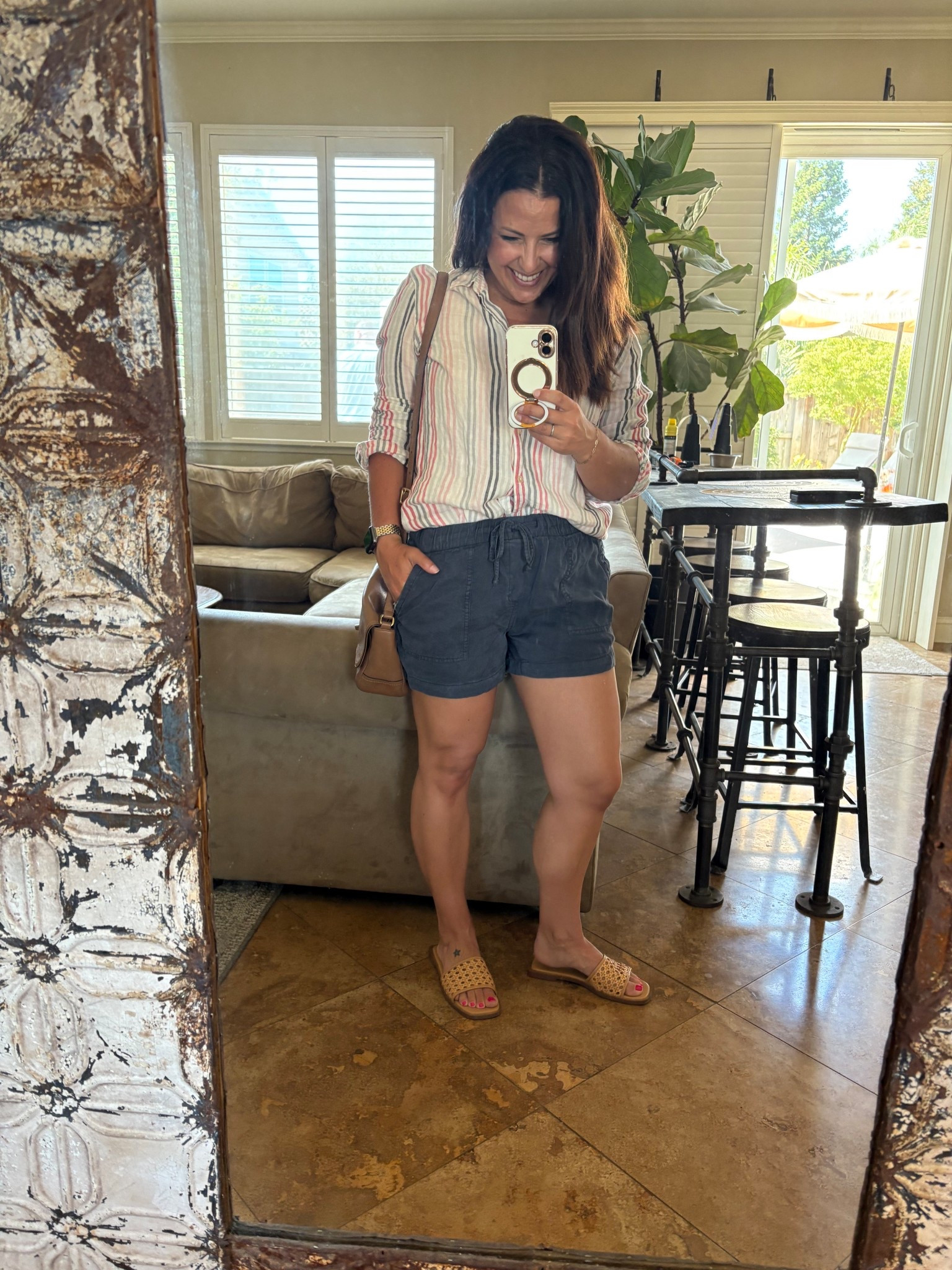 Spent most of the day working in my yard. Ready for a bbq tonight in my linen striped top and drawstring shorts. 

#LTKOver40 #LTKSummerEdit #LTKPetite