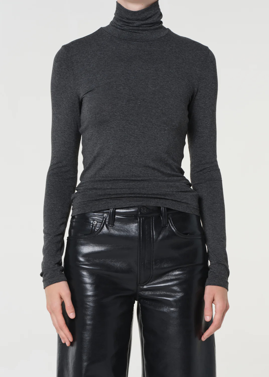 Pascale Turtleneck in Charcoal Heather | AGOLDE