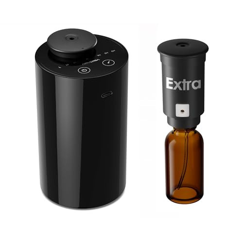 Waterless Diffuser for Essential Oil, Battery Operated Nebulizer, 0.7 Fl.Oz./ 20mL Capacity, Mini Scent Air Machine, 3 Countdown Timers & 3 Mist Levels for Home, Room, Car, Office, AN6 + Extra Nozzle | Amazon (US)
