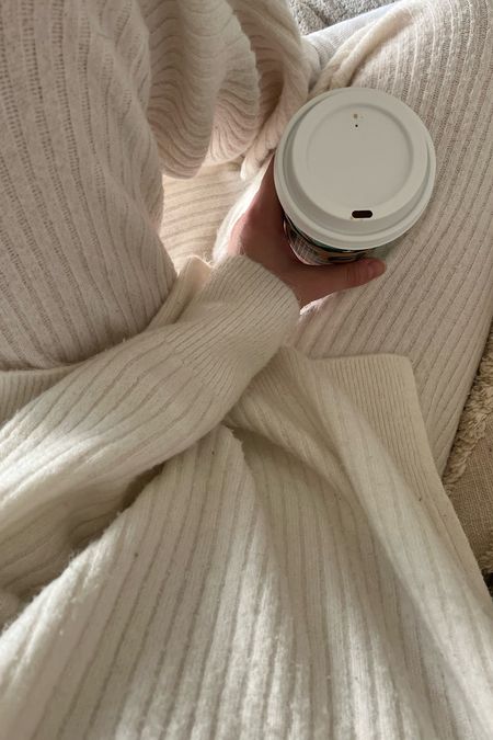 Ribbed outfit, cozy outfit, winter outfit, monochrome look, monochrome outfit, sweater weather, cold weather outfit, winter outfit ideas, white outfit, white top, white bottoms

#LTKstyletip #LTKSeasonal #LTKbump