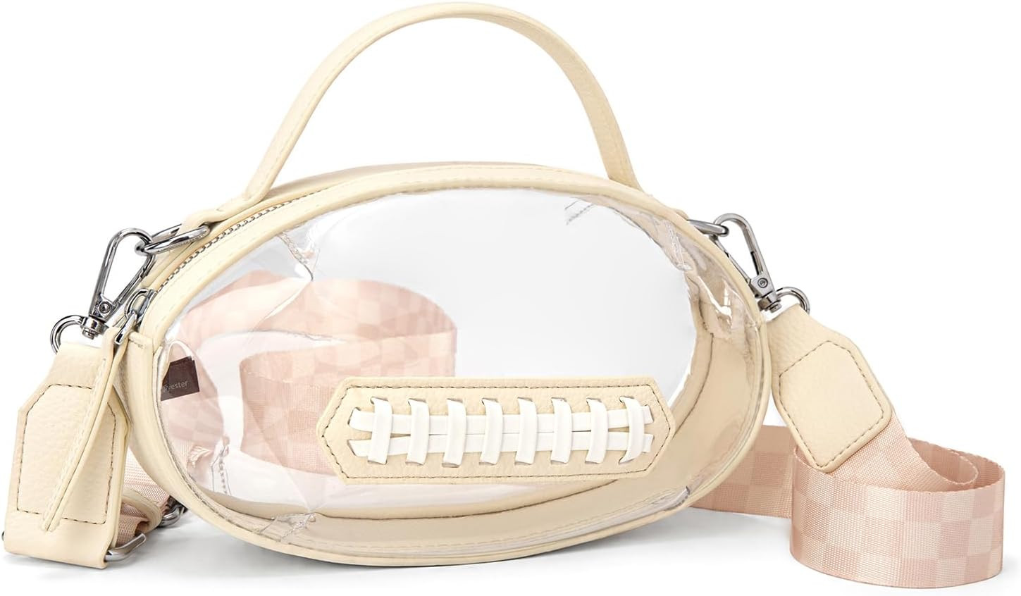 NCAA Football Shape Clear Bag for Stadium Events, Clear Transparent Bags for Concerts Festivals Game Day | Amazon (US)