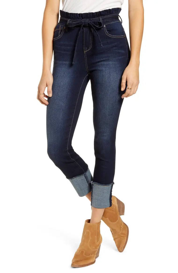 Paperbag Waist Skinny Crop Jeans | Nordstrom