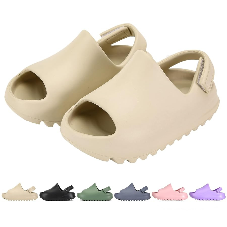 Toddler Little Kids Slides Sandals for Boys Girls Summer Slip-On Slide Slippers Sandals for Baby ... | Amazon (US)