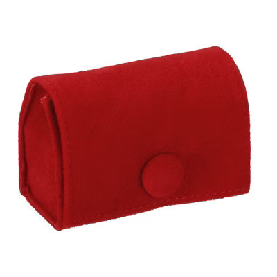 Unique Bargains Velvet Cloth Buckle Closure Portable Jewelry Holder for Rings Earrings Red | Target