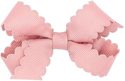 Wee Ones Girls' Classic Grosgrain Hair Bow with Scalloped Edges, No-Slip Hair Clip, Handmade, Swe... | Amazon (US)