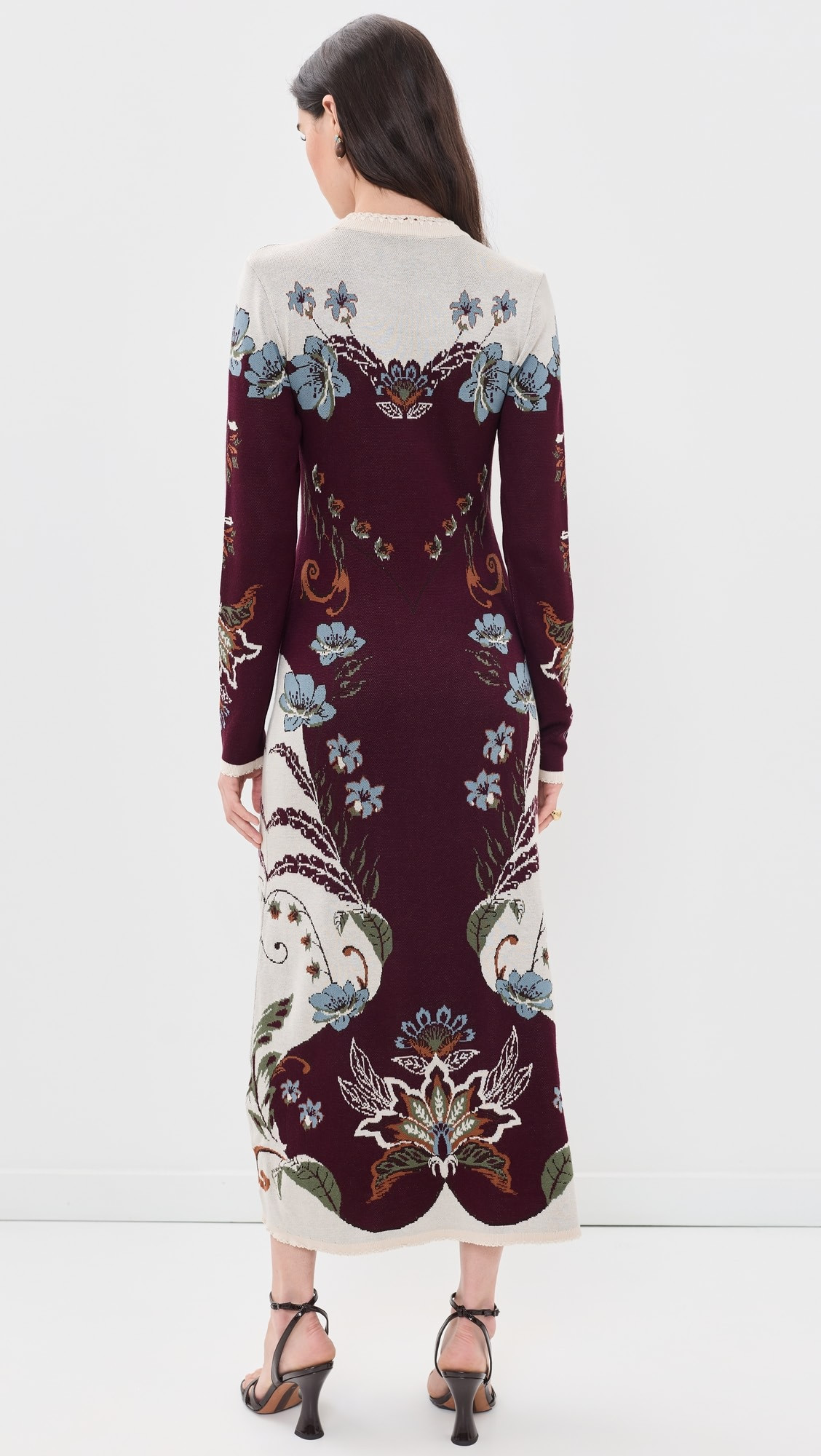 Millena Burgundy Knit Midi Dress | Shopbop