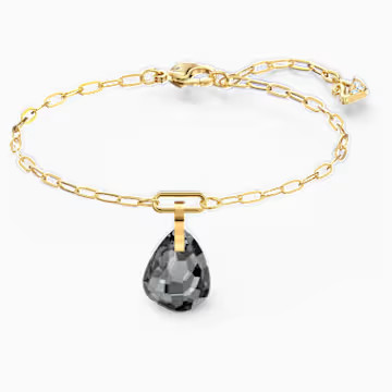 T Bar Bracelet, Gray, Gold-tone plated | Swarovski (US)