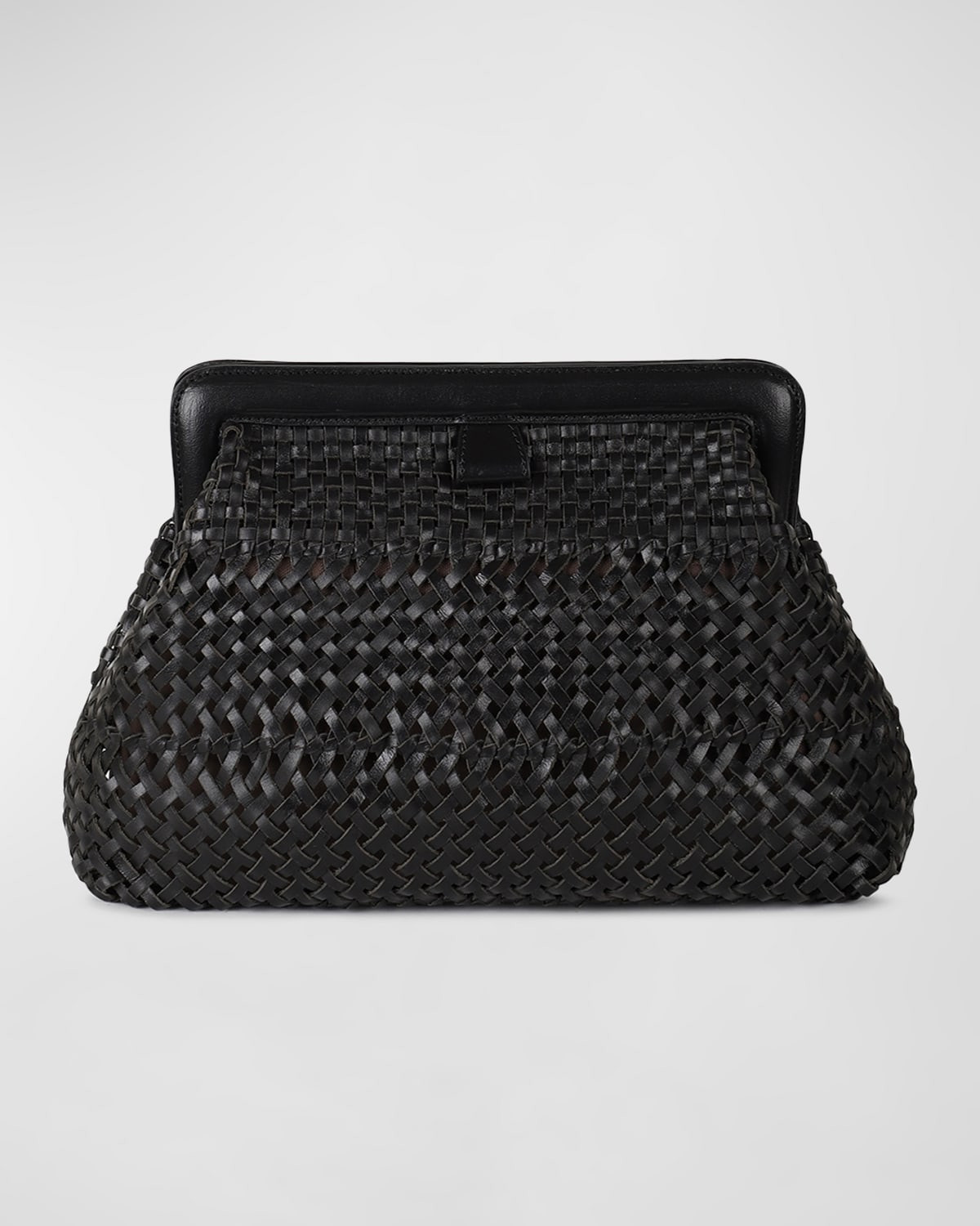 Fernanda Woven Leather Clutch Bag | Neiman Marcus