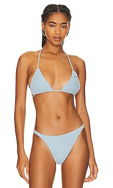 Frankies Bikinis x REVOLVE Tide Crochet Top in Summer Sky from Revolve.com | Revolve Clothing (Global)