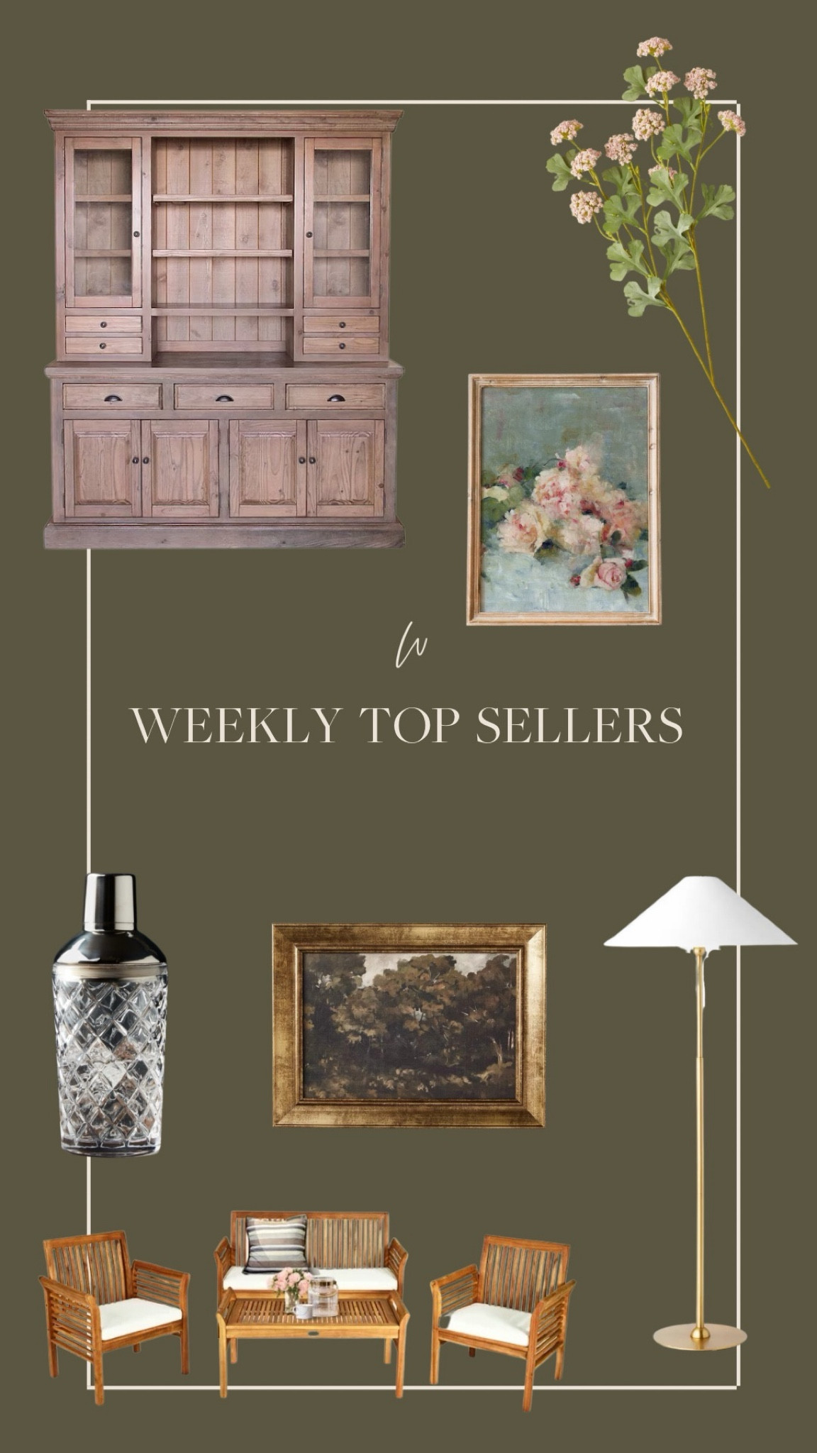 Weekly top sales, top selling, best selling, frames art, art, wall decor, floor lamp, lamp, hutch, wood hutch, coffee bar, outdoor furniture, interiors, interior design

#LTKhome