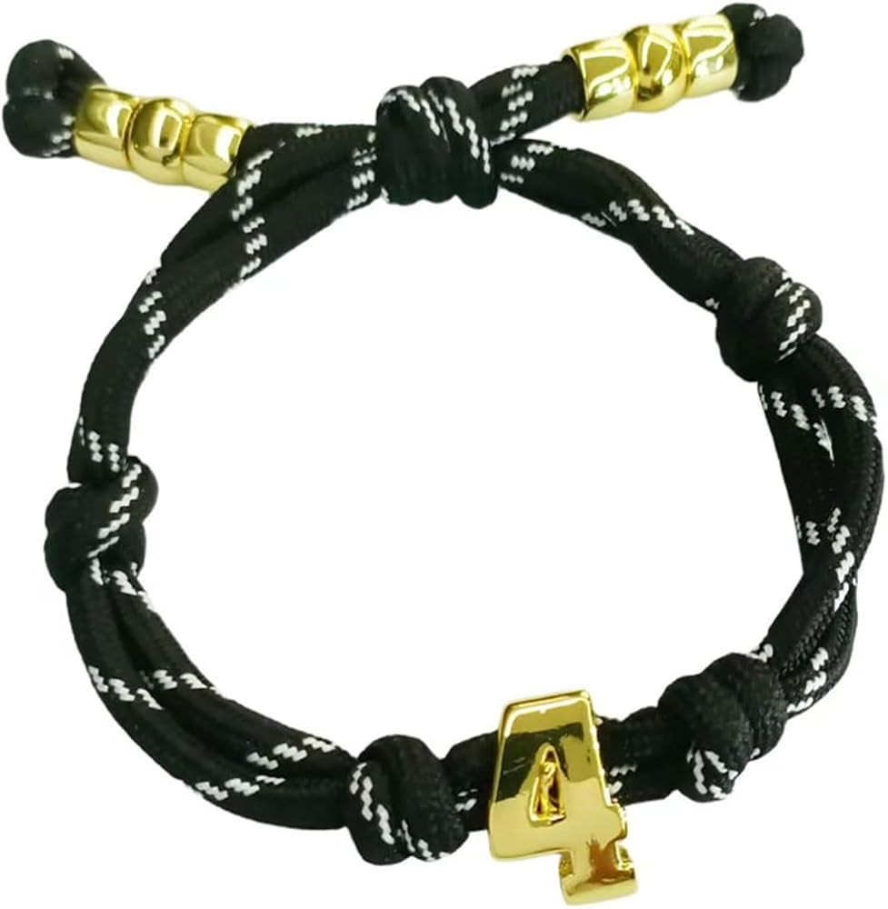 Custom Bubble Number Bracelet, Personalized Rope Knotty Number Bracelets for Women, Adjustable Li... | Amazon (US)
