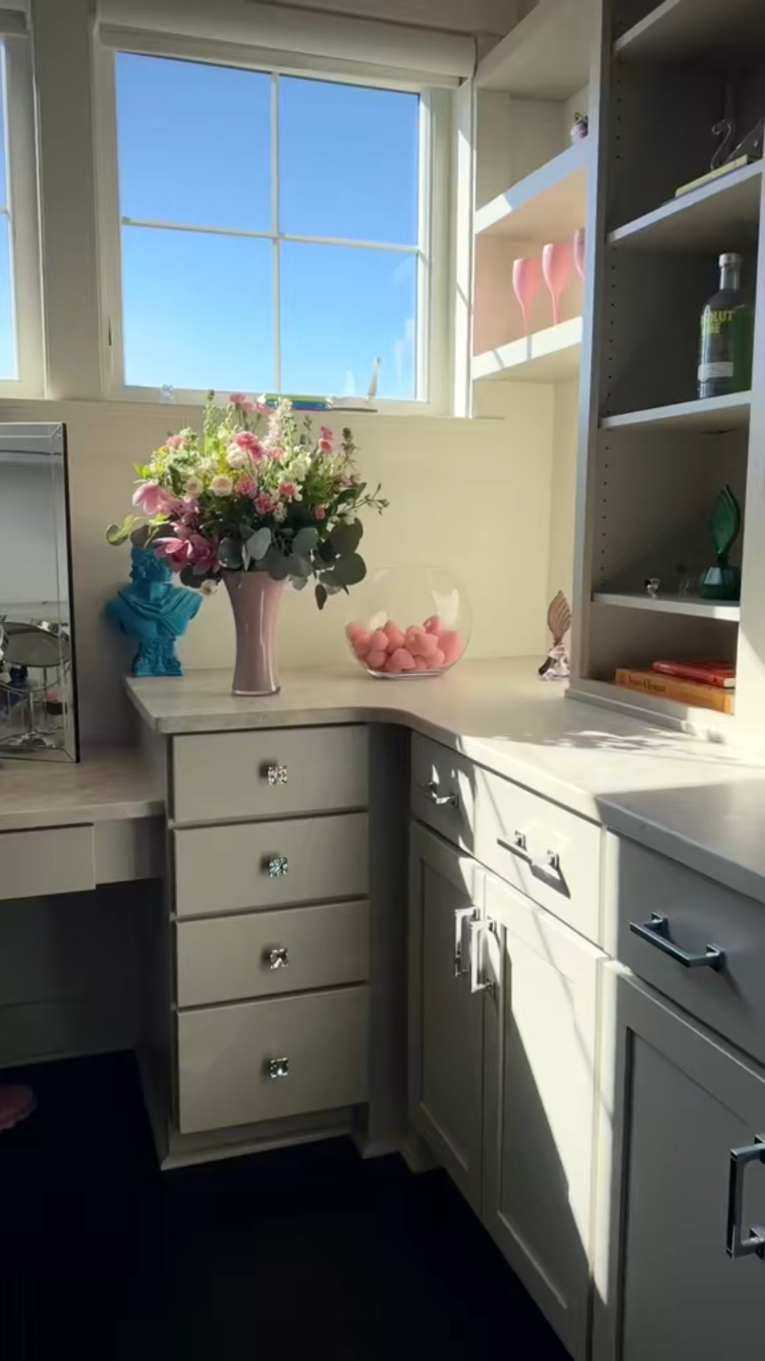 DIY idea take these crystal knobs and replace them with your old used knobs. #Vanity #Makeup #Cabinets 


#LTKHome #LTKU #LTKStyleTip
