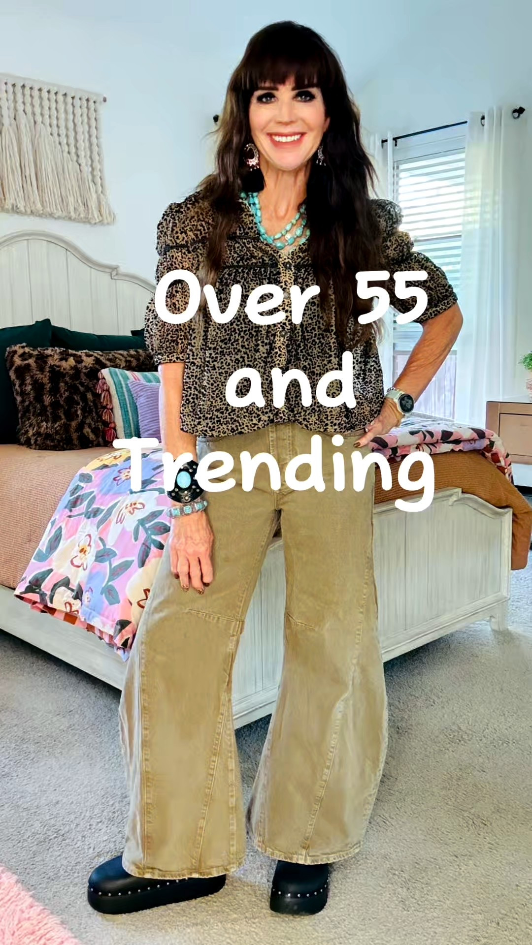 Always trending, never boring!  Trends are fun!! 🤩 These are nuuly rental items, the jeans I ended up keeping!  Stud details, western vibes, barrel flares,
sheers and leopard.  This look has it all!! 

#LTKStyleTip #LTKOver40 #LTKSeasonal