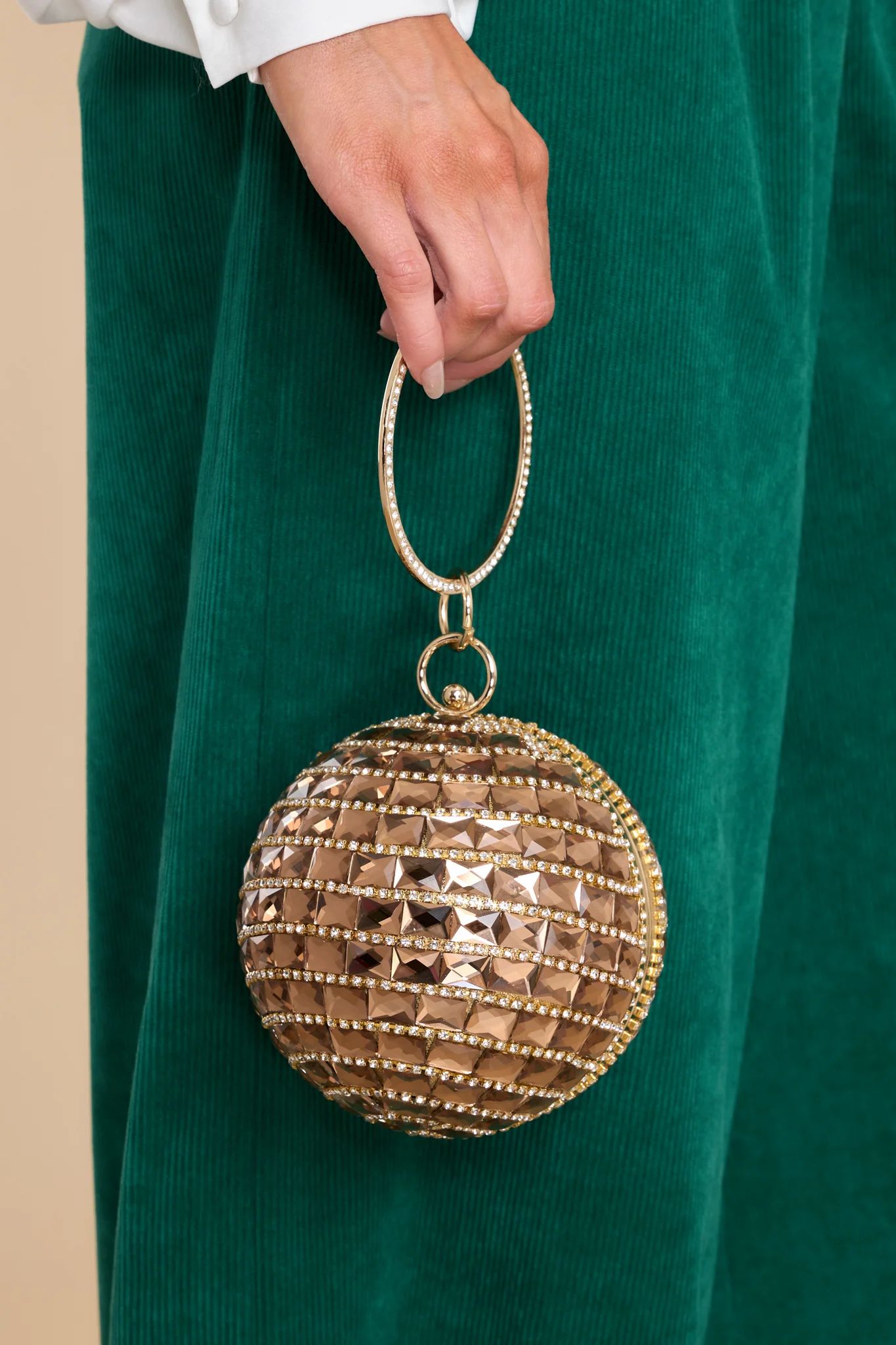Have A Ball Gold Bag | Red Dress 