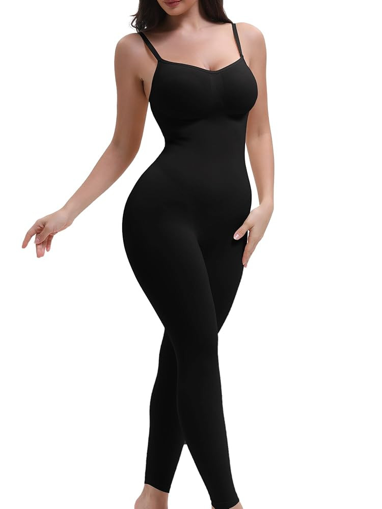 SHAPERX Hourglass Leggings 360 Compression 2 Sizes Look Full Body Shaper Breathable No Roll Down | Amazon (US)