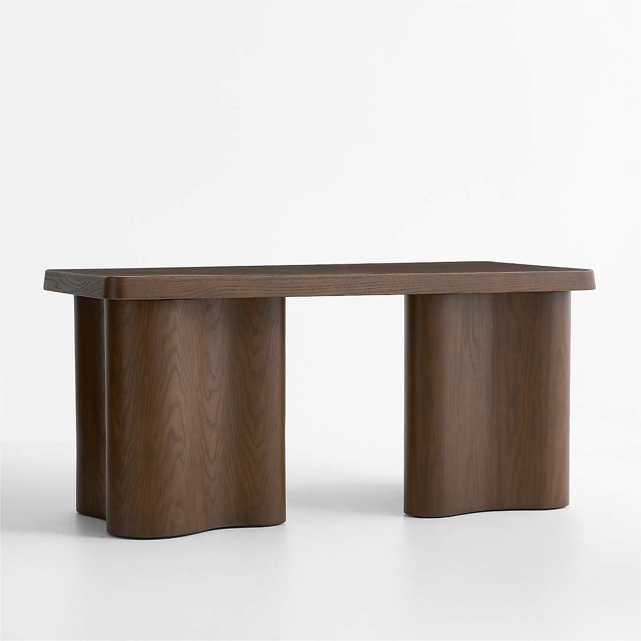 Ondule 64" Fumed Oak Brown Desk | Crate & Barrel | Crate & Barrel