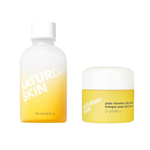Saturday Skin Yuzu Vitamin C Toner for Dryness Dullness Face and Yuzu Vitamin C Lip Mask Overnight Lip Sleeping Mask Moisturizing for All Skin Types | Amazon (US)