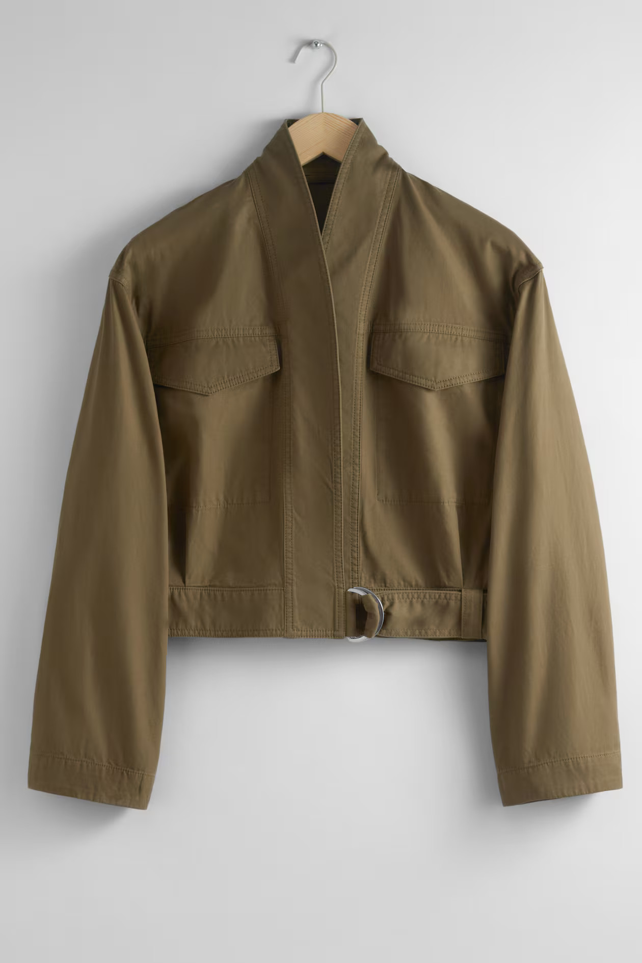 Jack met sjaalkraag - Kaki - DAMES | H&M NL | H&M (DE, AT, CH, NL, FI)