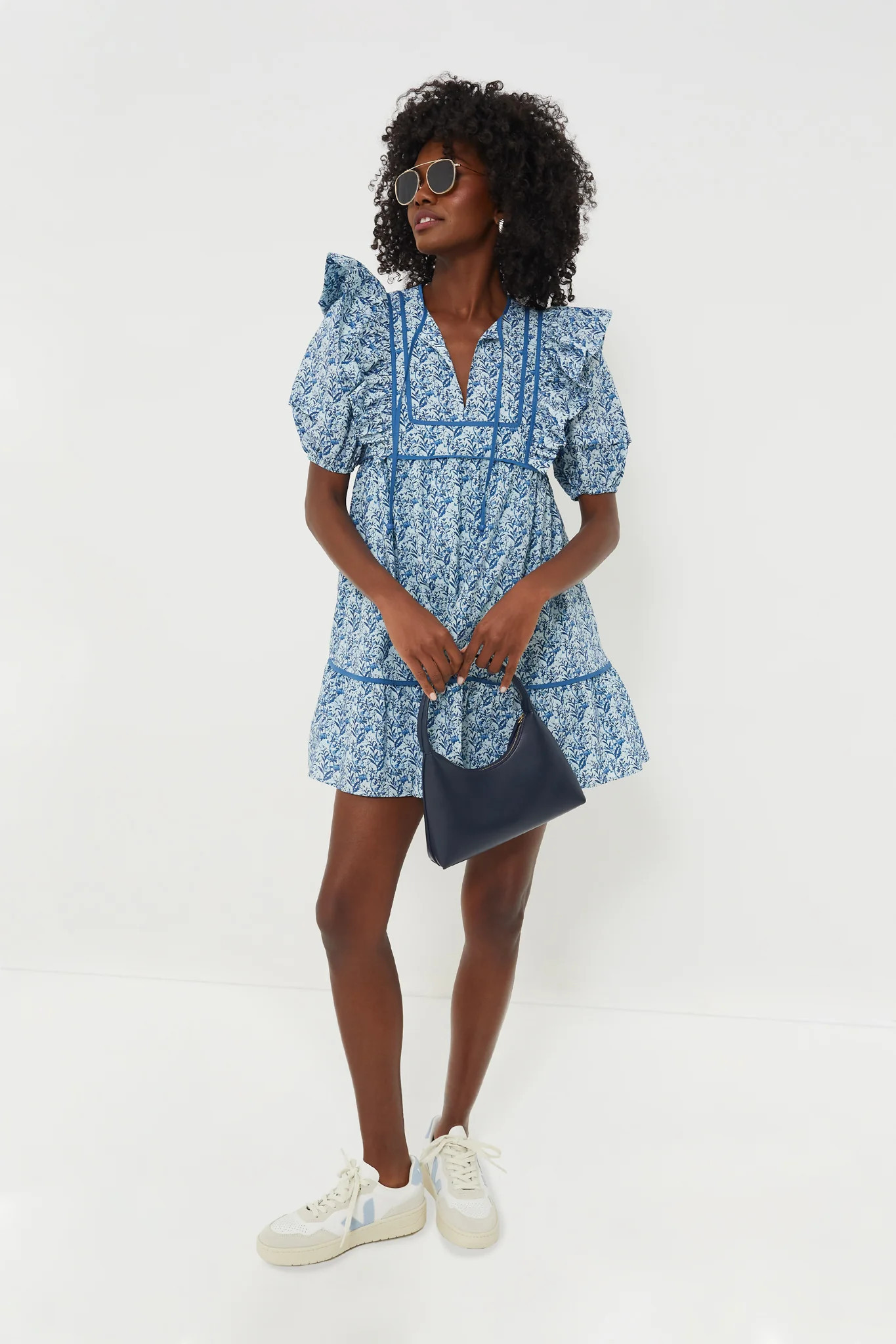 Blue Floral Rosaleigh Mini Dress | Tuckernuck (US)