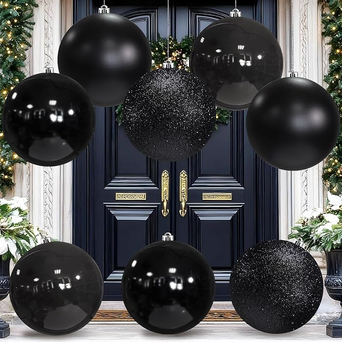 Yerliker 8 Pack Large Christmas Ornaments Balls 6 Inch Jumbo Oversized Plastic Hanging Ball Xmas ... | Amazon (US)