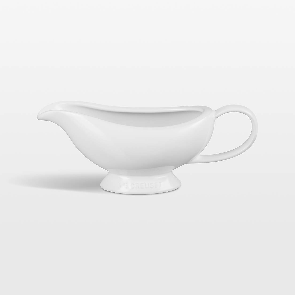 Le Creuset White Stoneware Gravy Boat + Reviews | Crate & Barrel | Crate & Barrel