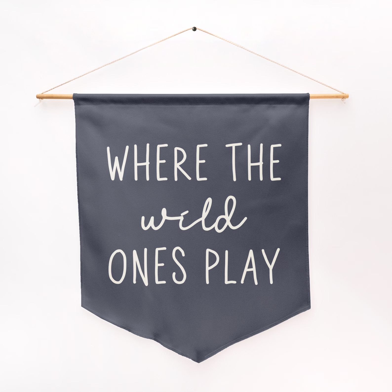 Where The Wild Ones Play Playroom Banner | Pennant Style Flag | Custom Wall Hanging | Nursery Wal... | Etsy (US)