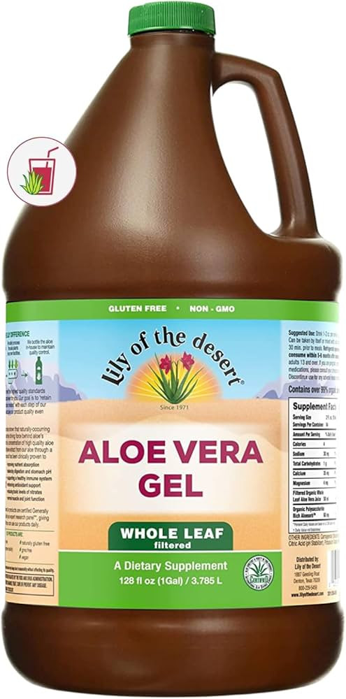 Lily of the Desert Aloe Vera Gel, Preservative Free - Whole Leaf Filtered Thicker Consistency Alo... | Amazon (US)