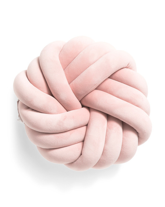 14in Faux Suede Knot Pillow | TJ Maxx