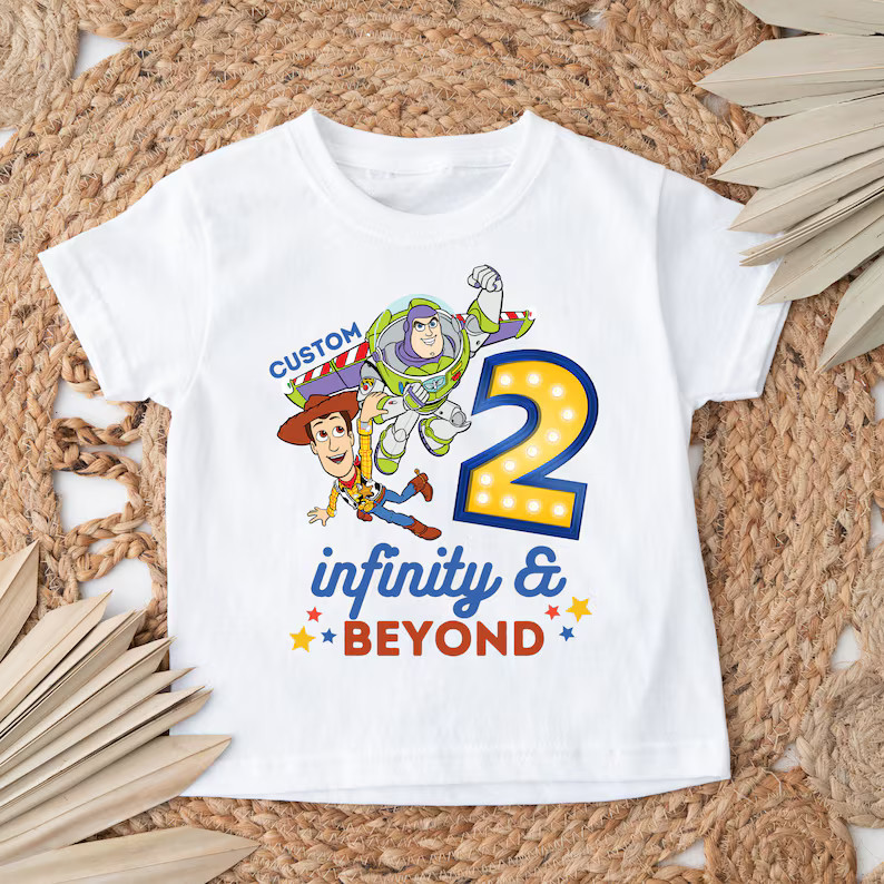 Toy Story 2 Infinity and Beyond T-shirt, Toy Story T-shirt, Buzz Lightyear T-shirt, Toy Story Bir... | Etsy (US)