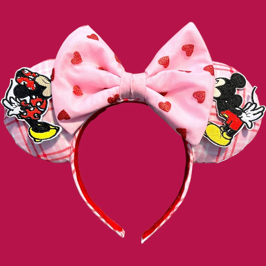 Ready to Ship True Love Valentines Day Mouse Ears With Mickey and Minnie Mouse Patches - Etsy | Etsy (US)