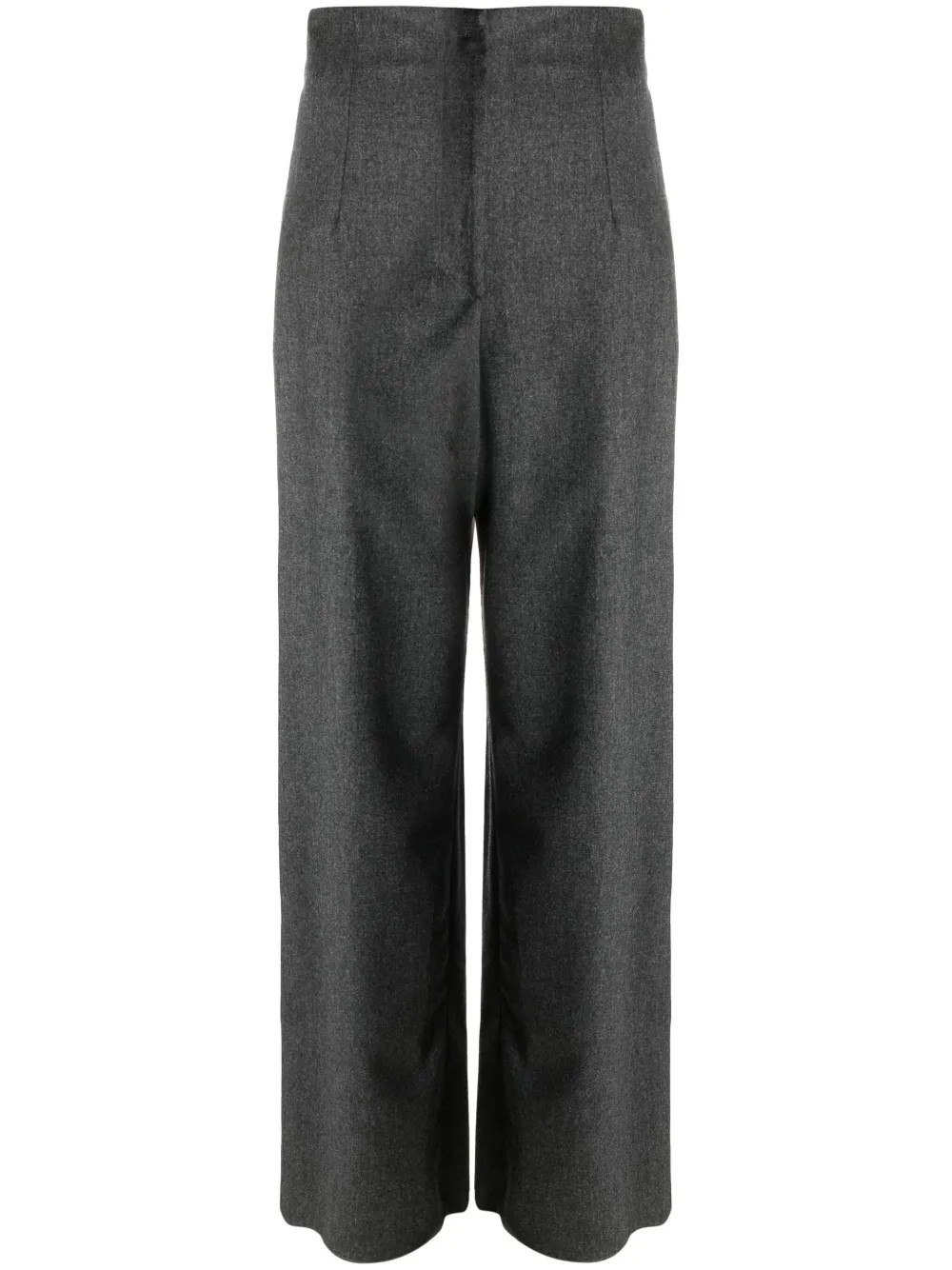 Emporio Armani straight-leg high-waist Trousers - Farfetch | Farfetch Global
