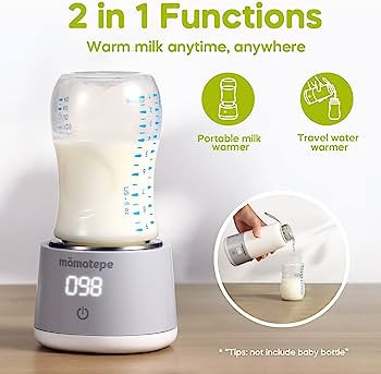 Mamatepe 2-in-1 Portable Bottle Warmer with USB Rechargeable Travel Bottle Warmer 4 Temperature S... | Amazon (US)