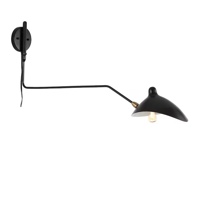 JONATHAN  Y Frank Minimialistic Glam 35-in W 1-Light Black Modern/Contemporary LED Wall Sconce | Lowe's