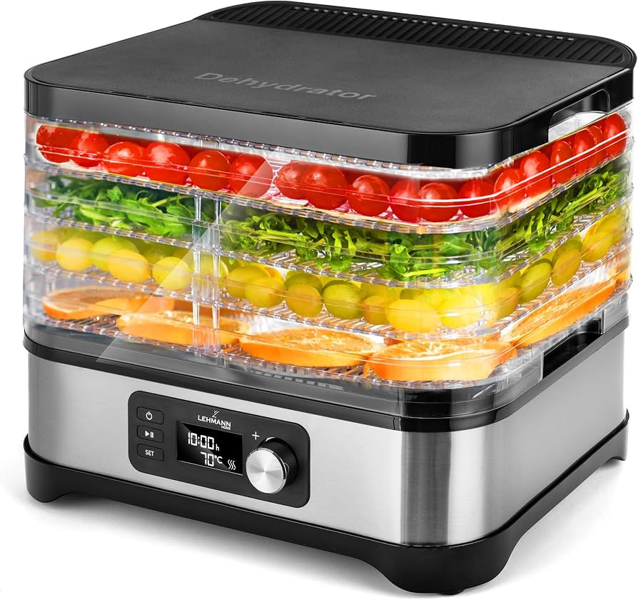 Lehmann LHOFD-4525 Dörrautomat Edelstahl 450W | Dörrgerät für Lebensmittel mit 5 Dörrebenen ... | Amazon (DE)