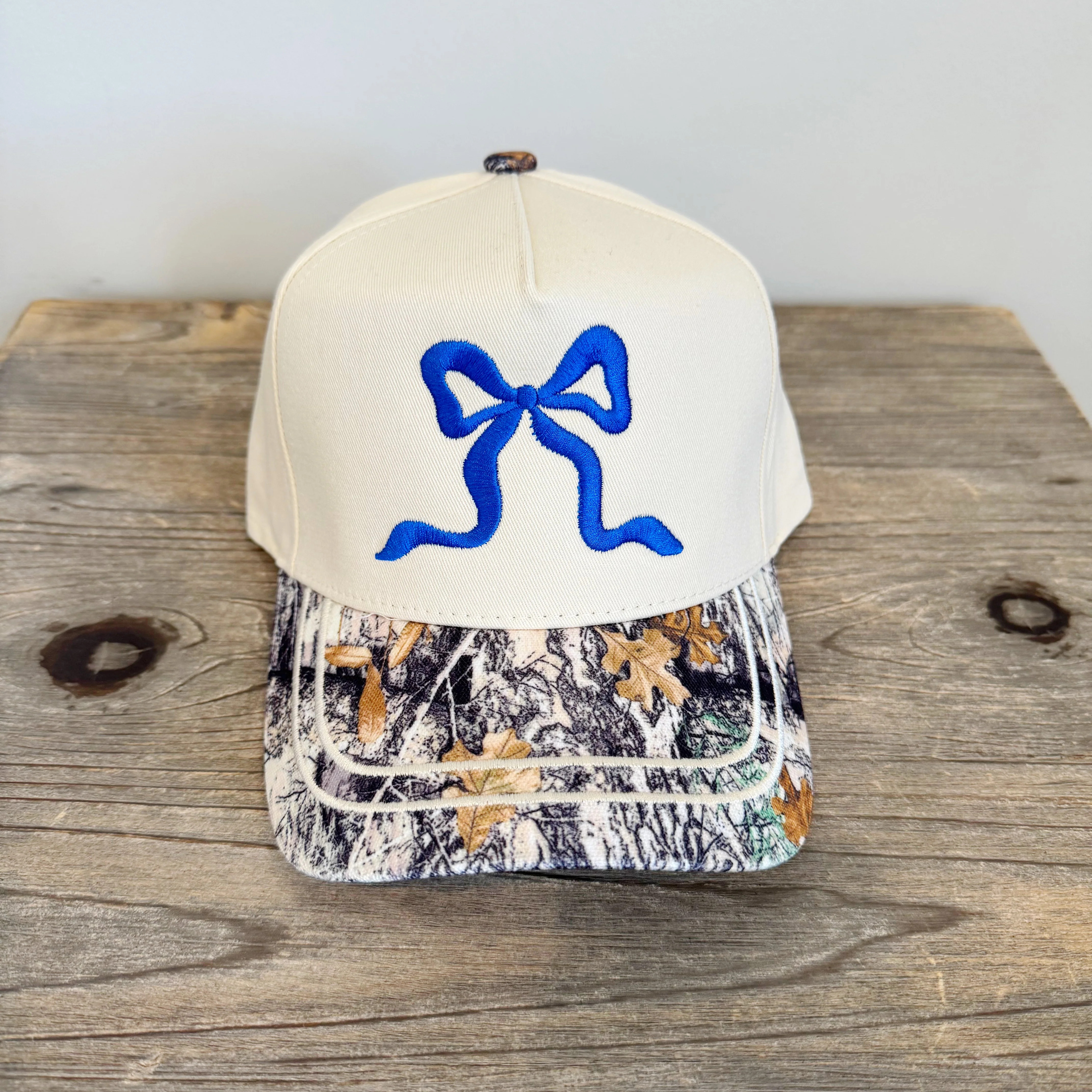 Royal Bow Camo Hat - Pre Order | Poppy & Pine