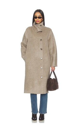 Eligio Coat in Heather Taupe | Revolve Clothing (Global)