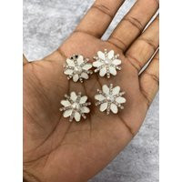 1-Pc ""Pearly Rhinestone Flower"" Girly Charm For Crocs; Symbolic Statement Charms Clogs; Cute Shoes & Silicone Bracelets | Etsy (US)