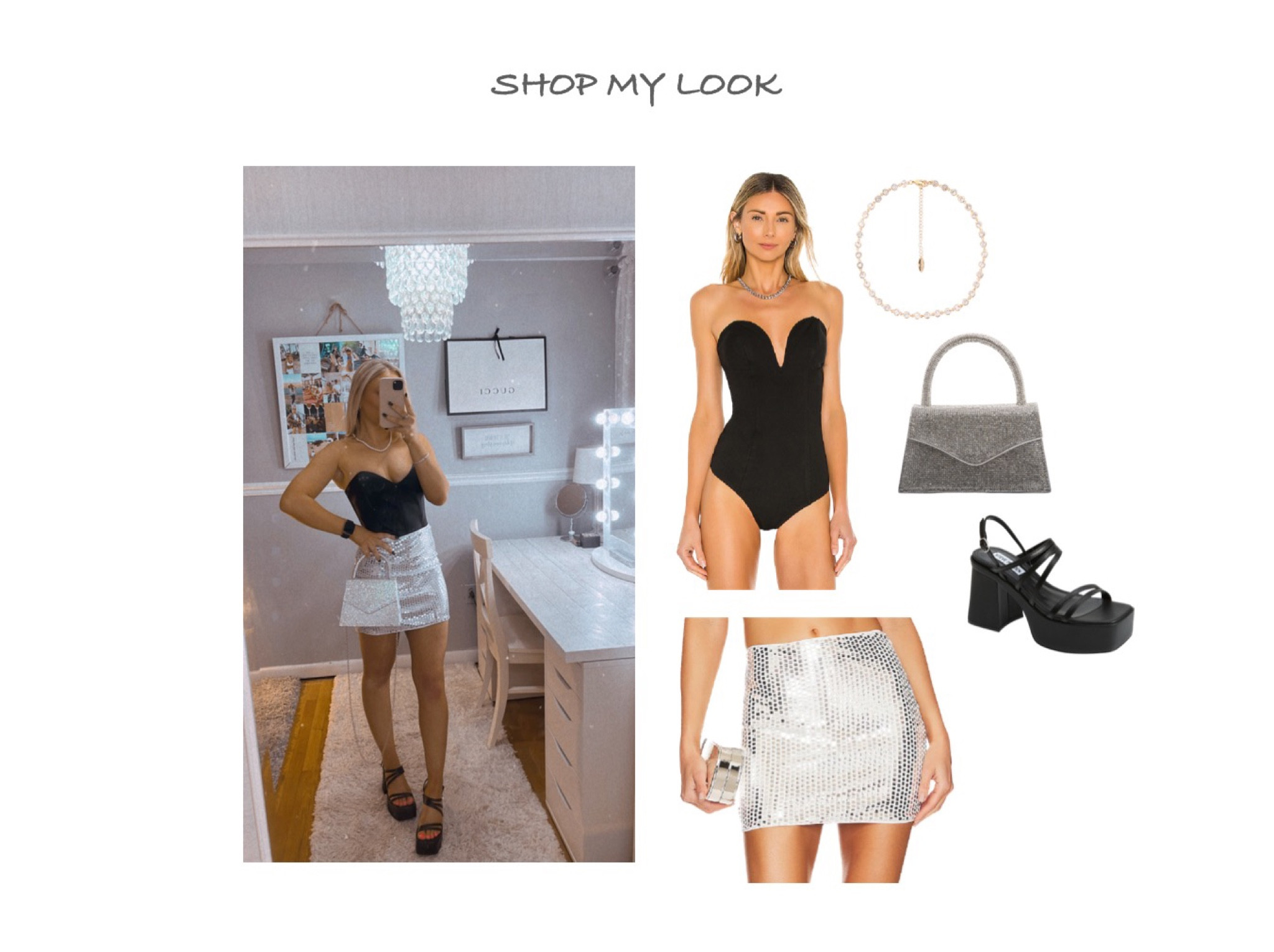 Shop my NYE look 🪩! I got so many compliments. The bodysuit is a closet staple and the shoes are a great strappy heal

#LTKstyletip #LTKshoecrush #LTKSeasonal