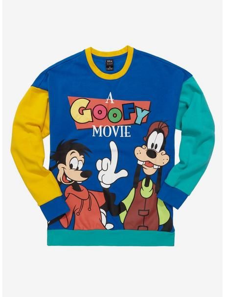 Disney D23 A Goofy Movie Max & Goofy Color Block Crewneck - BoxLunch Exclusive | BoxLunch