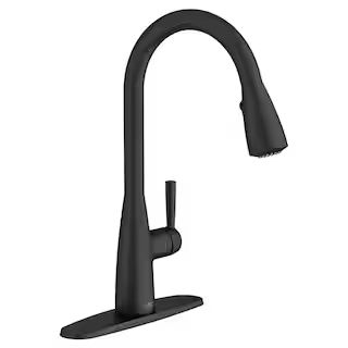 American Standard Fairbury 2S Single-Handle Pull-Down Sprayer Kitchen Faucet in Matte Black 74183... | The Home Depot
