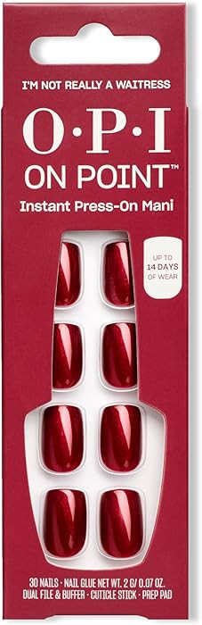 OPI On Point Holiday 2025 Shades | Short Squoval & Round Classic Accent Nail Art Press On Nails |... | Amazon (US)