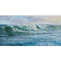 Original Ocean Wave Oil Painting Seascape Canvas Art By Alexander Shenderov | Etsy (US)