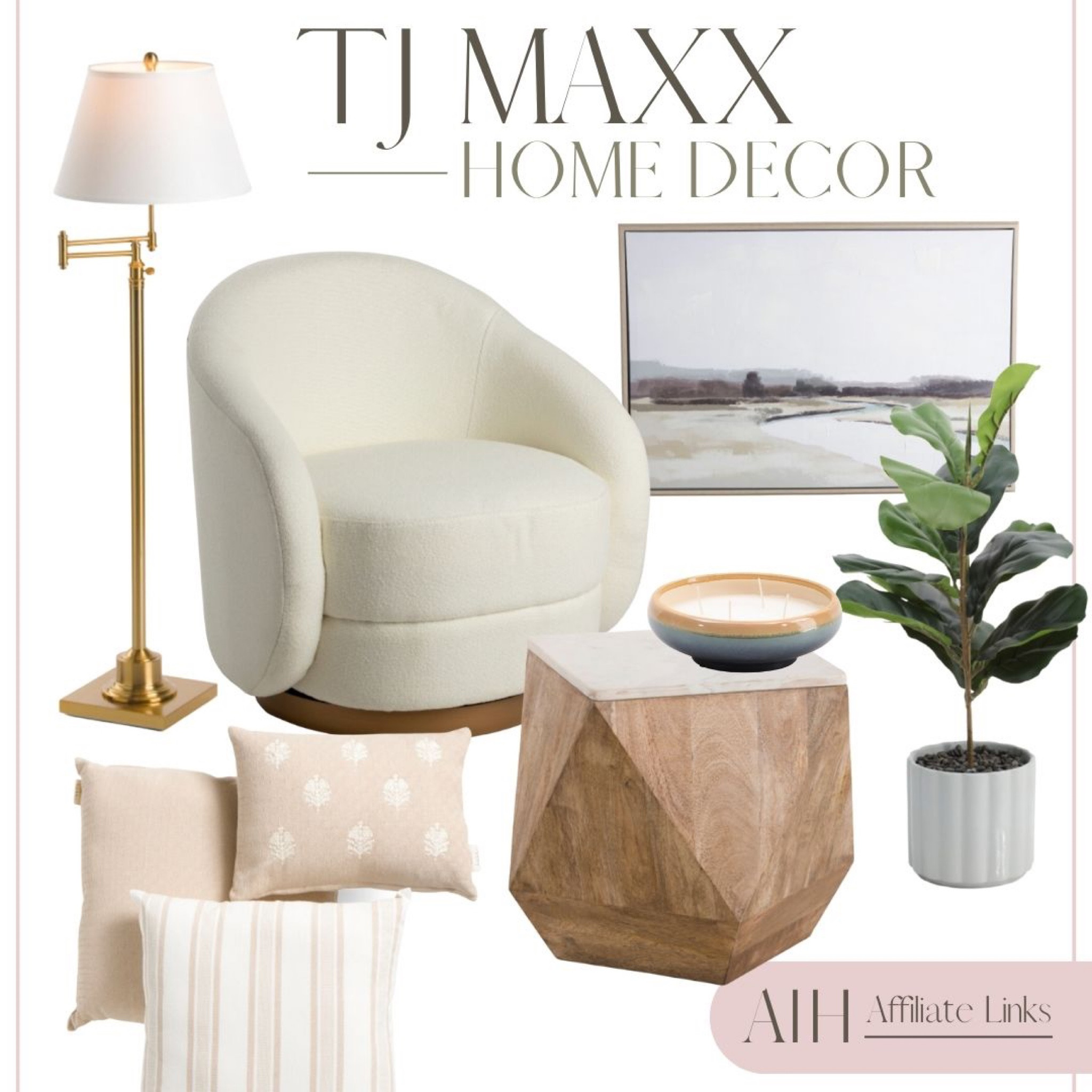 TJ Maxx new arrivals for your home. Neutral and budget friendly picks. Framed art, faux plants, throw pillows 

#LTKunder50 #LTKunder100 #LTKhome