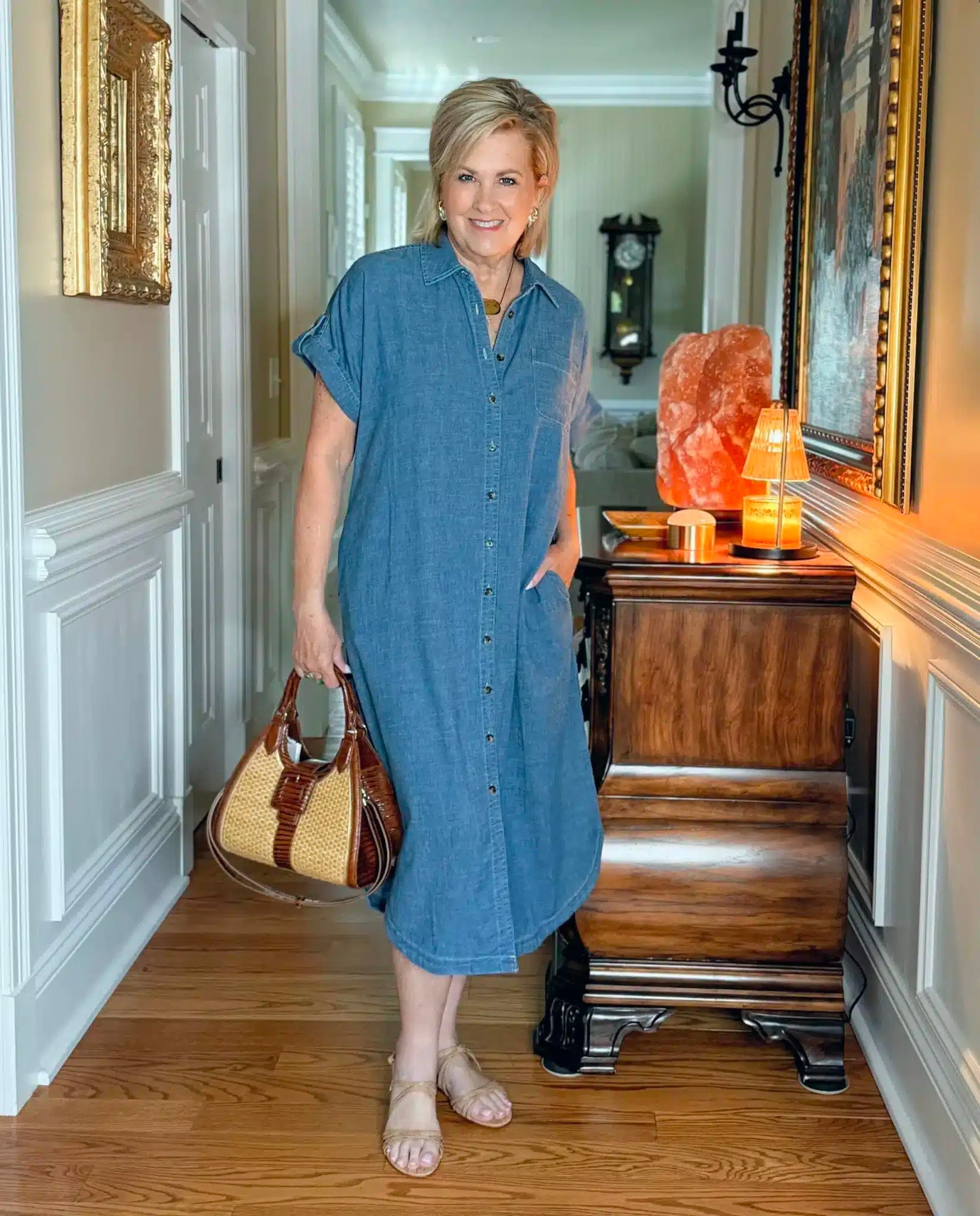 How to look chic and still be comfortable. This chambray dress is just the Summer piece you need and I sized up for an oversized look! This one will be worn all Spring and Summer. Vacation dress | resort wear | women’s casual outfit 

#LTKStyleTip #LTKItBag #LTKTravel