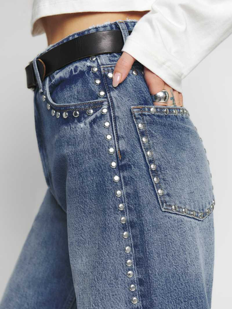 Cary High Rise Slouchy Wide Leg Long Jeans | Reformation (Global)