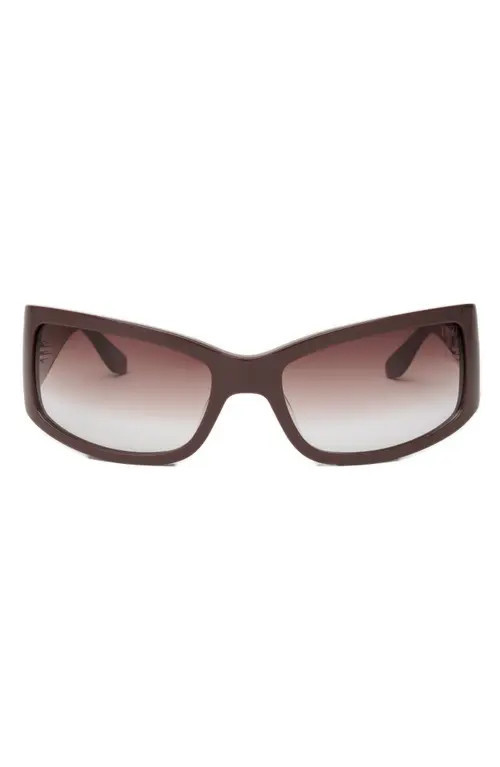 DEZI x Monet Montay 61mm Shield Sunglasses in Brown /Brown Gradient at Nordstrom | Nordstrom