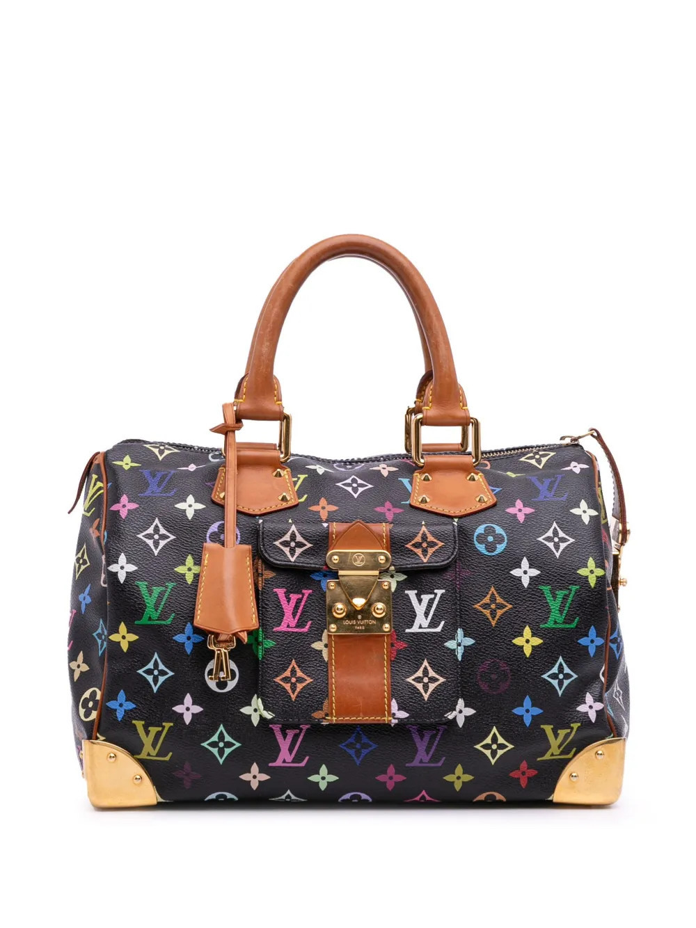 Louis Vuitton Pre-Owned 2004 Monogram Multicolore Speedy 30 boston bag - Black | Farfetch Global