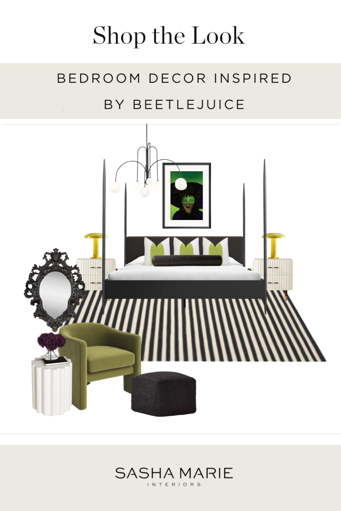 Shop our moody bedroom inspired by the upcoming Beetlejuice movie release! 

#LTKStyleTip #LTKHome #LTKFamily