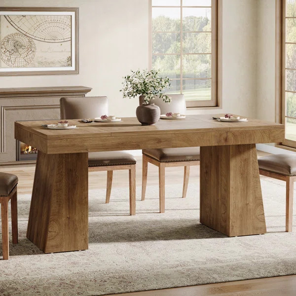 55-Inch Wood Dining Table for 4-6 | Wayfair North America